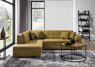 Kreisās puses stūra dīvāns Pieretta, dzeltens cena un informācija | Stūra dīvāni | 220.lv