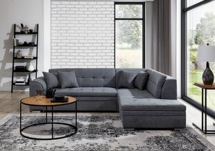 Labās puses stūra dīvāns Pieretta, pelēks cena un informācija | Stūra dīvāni | 220.lv