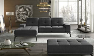 Kreisās puses stūra dīvāna un pufa komplekts Eltap Torrense, pelēks cena un informācija | Stūra dīvāni | 220.lv