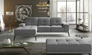 Kreisās puses stūra dīvāna un pufa komplekts Eltap Torrense, gaiši pelēks cena un informācija | Stūra dīvāni | 220.lv