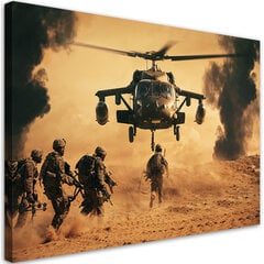 Glezna uz audekla, Helikopteri un karavīri cena un informācija | Gleznas | 220.lv