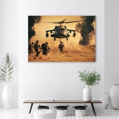 Glezna uz audekla, Helikopteri un karavīri cena un informācija | Gleznas | 220.lv