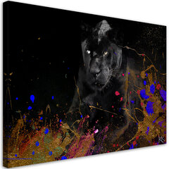 Glezna uz audekla, Leopards uz krāsaina fona cena un informācija | Gleznas | 220.lv