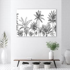 Glezna uz audekla, Melnas un baltas palmas цена и информация | Картины | 220.lv