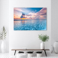 Холст, закат на пляже у моря 59,99 цена и информация | Картины | 220.lv
