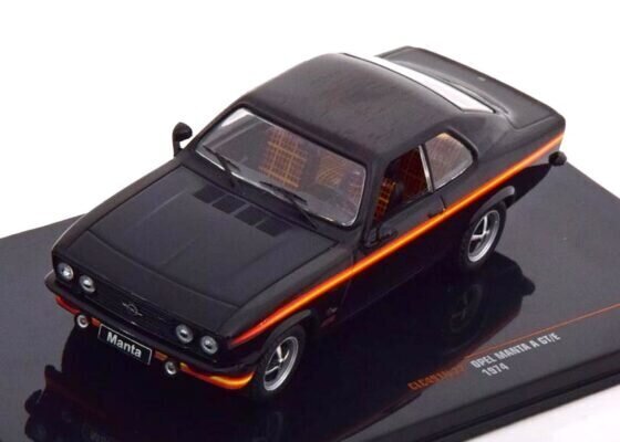 Opel Manta A Gt/e 1974 Black Ixo 1:43 Clc491n цена и информация | Kolekcionējamie modeļi | 220.lv