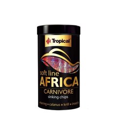 Tropical africa carnivore size m - barība akvārija zivtiņām - 250 ml/130 g cena un informācija | Zivju barība | 220.lv