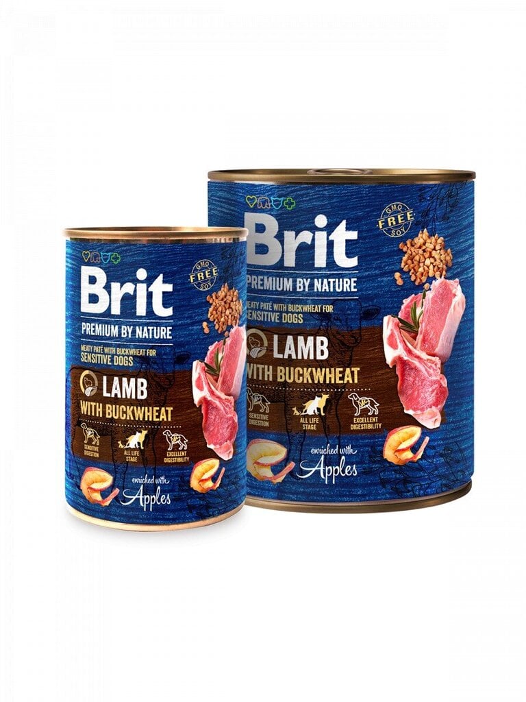 Brit Premium Nature Lamb konservi 800 g suņiem цена и информация | Konservi suņiem | 220.lv