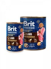 Brit Premium Nature Lamb konservi 800 g suņiem cena un informācija | Konservi suņiem | 220.lv