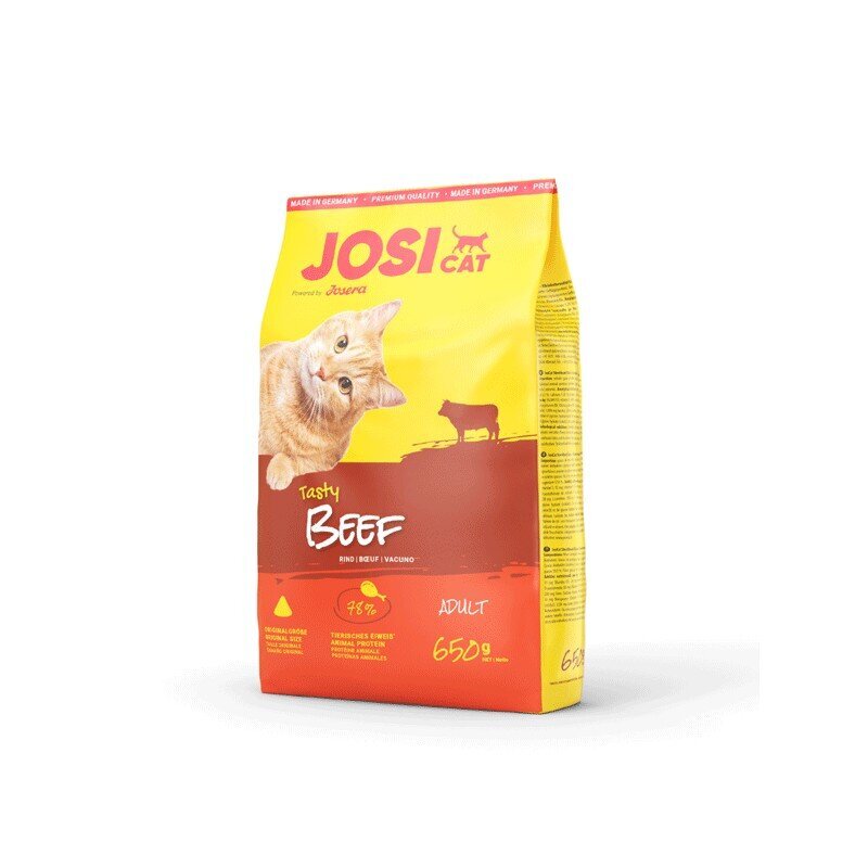 Josera Josicat Tasty ar liellopu gaļu, 650 g цена и информация | Sausā barība kaķiem | 220.lv