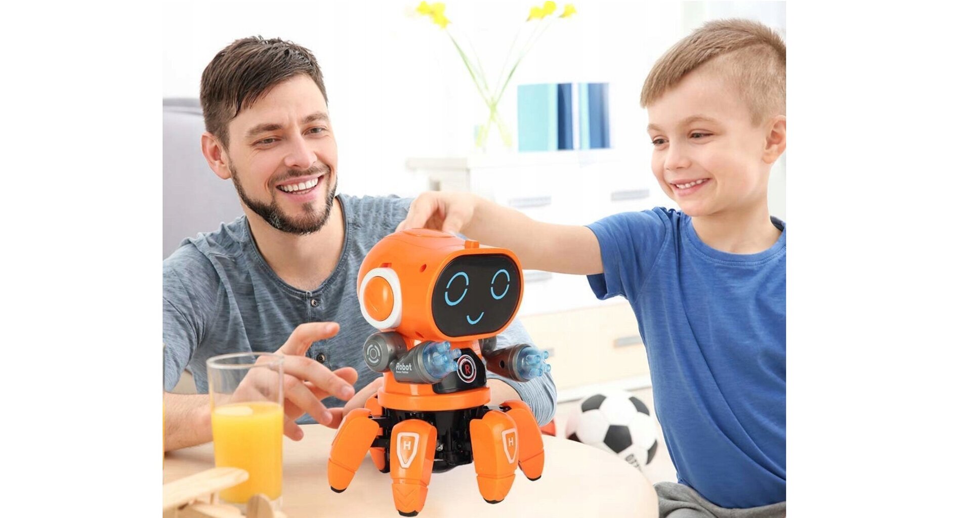 Interaktīvs dejojošs robots ar skaņas un gaismas efektiem cena un informācija | Rotaļlietas zēniem | 220.lv