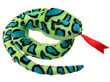 Plīša rotaļlieta čūska, zaļa, 160cm cena un informācija | Mīkstās (plīša) rotaļlietas | 220.lv