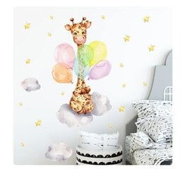 Bērnu sienas uzlīme interjeram - Žirafe ar baloniem цена и информация | Декоративные наклейки | 220.lv