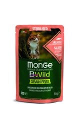 Monge BWILD Lasis ar garnelēm, dārzeņiem 85g - konservi kaķiem цена и информация | Консервы для котов | 220.lv