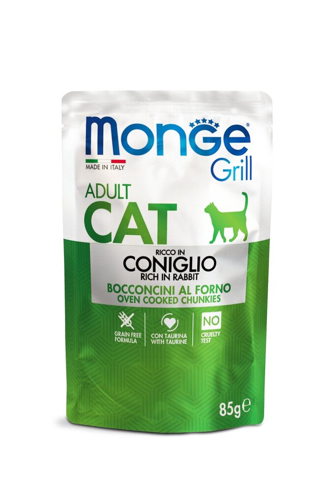 Monge Grill pieaugušiem kaķiem ar trusi, 85 g cena un informācija | Konservi kaķiem | 220.lv