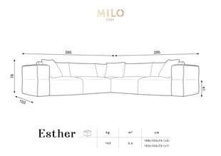 Dīvāns Milo Casa Esther, 285x285x78 cm, sarkans цена и информация | Диваны | 220.lv