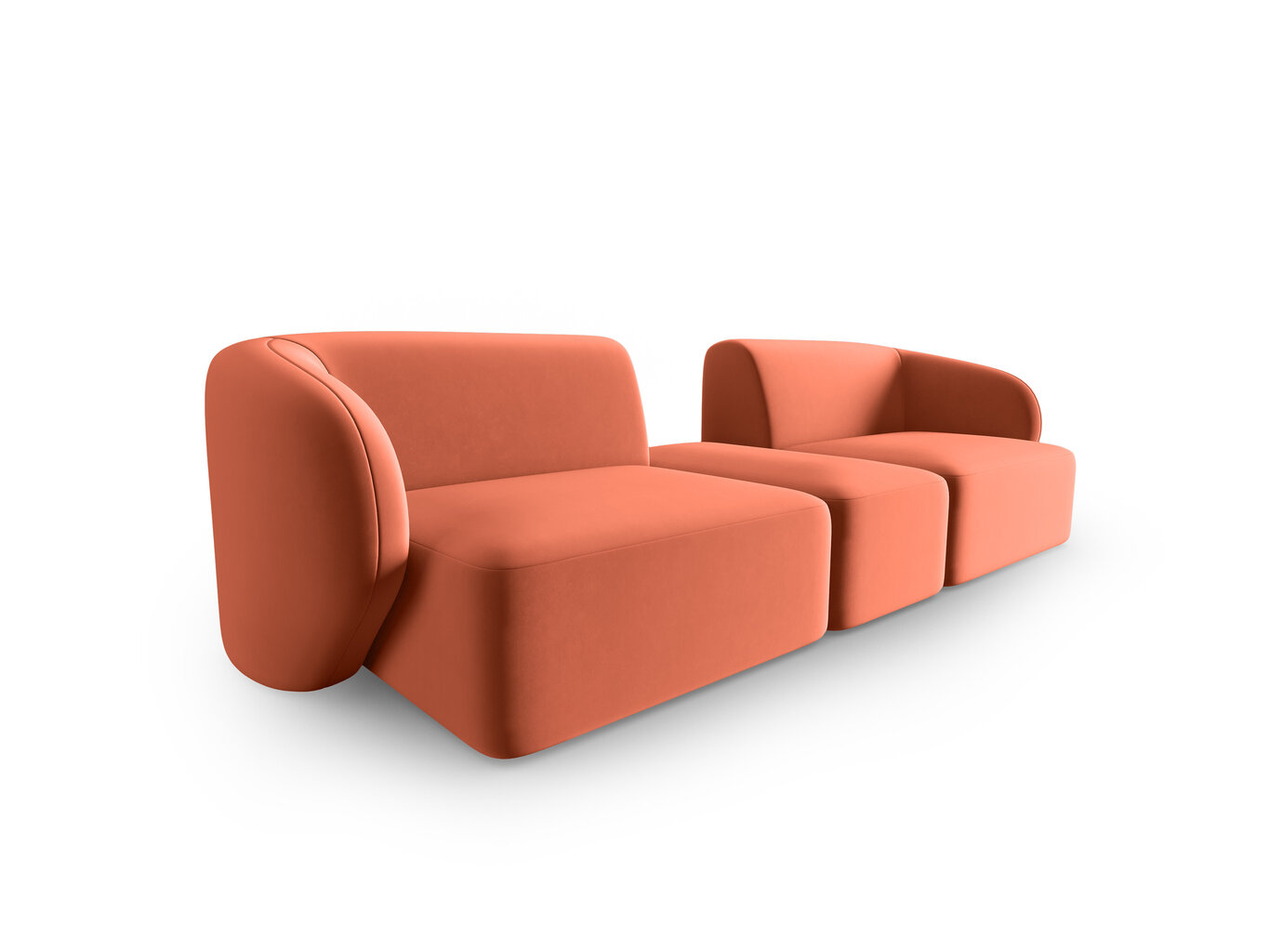 Dīvāns Milo Casa Paolo, rozā/oranžs cena un informācija | Dīvāni | 220.lv