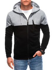 Vīriešu sporta krekls ar rāvējslēdzēju B1612 melns 1232957 cena un informācija | Vīriešu jakas | 220.lv