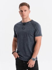 мужская футболка с горловиной горловины - темно-синяя v2 s1757 цена и информация | Мужские футболки | 220.lv