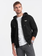 Jaka vīriešiem Ombre Clothing V3 OM-SSZP-22SS-010, melns цена и информация | Мужские толстовки | 220.lv