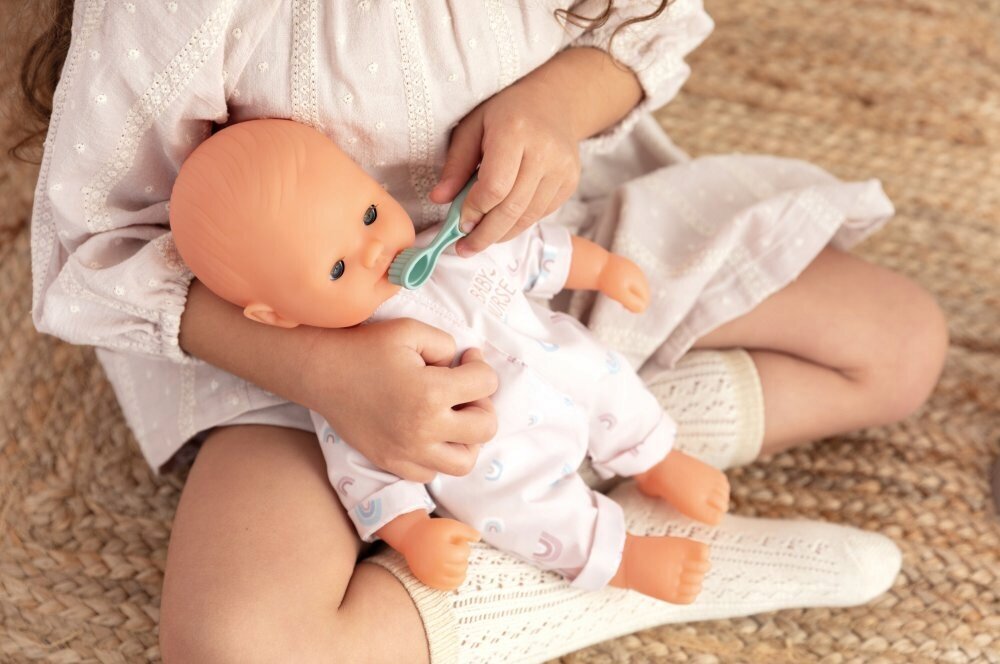 Tualetes galdiņa komplekts Smoby Baby Nurse Doll cena un informācija | Rotaļlietas meitenēm | 220.lv