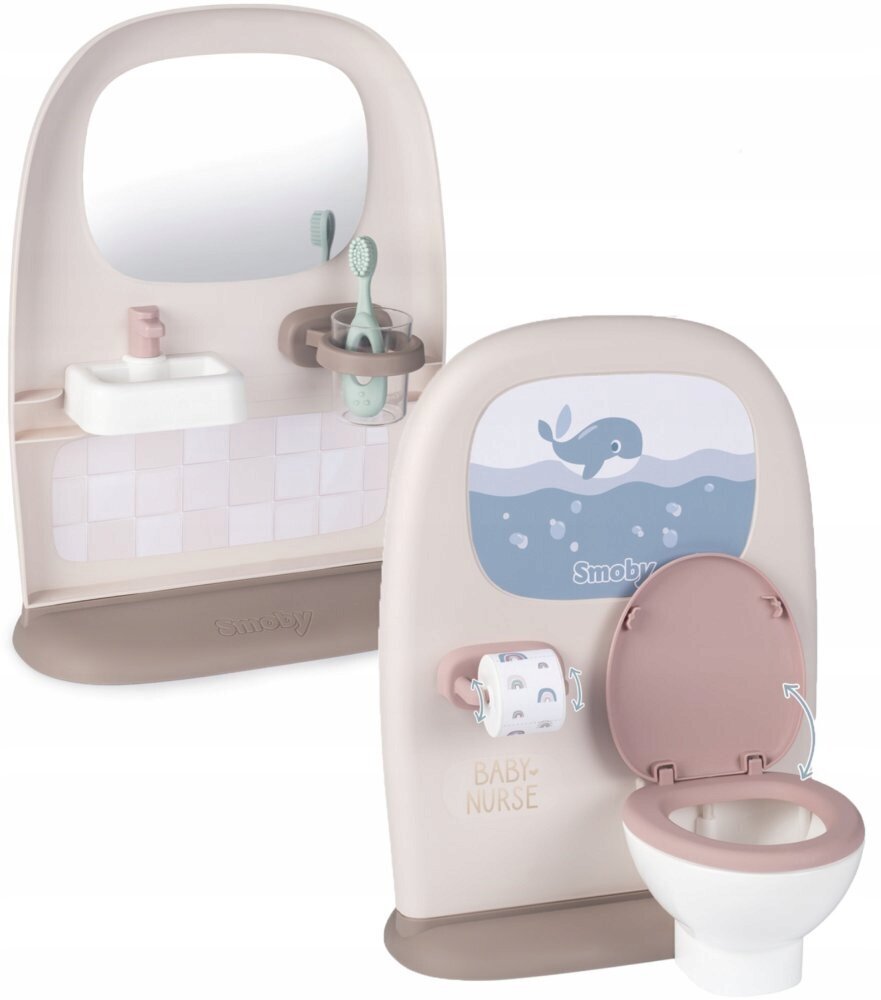 Tualetes galdiņa komplekts Smoby Baby Nurse Doll cena un informācija | Rotaļlietas meitenēm | 220.lv