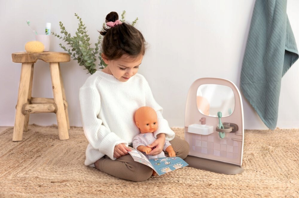 Tualetes galdiņa komplekts Smoby Baby Nurse Doll цена и информация | Rotaļlietas meitenēm | 220.lv