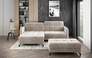 Labās puses stūra dīvāna un pufa komplekts Eltap Lorelle, smilškrāsas matēts cena un informācija | Stūra dīvāni | 220.lv