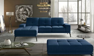 Левый угловой диван и пуфик Eltap Torrense, темно-синий цвет цена и информация | Угловые диваны | 220.lv