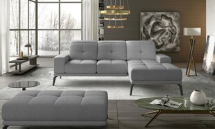 Правый угловой диван и пуфик Eltap Torrense, светло-серый цвет цена и информация | Угловые диваны | 220.lv