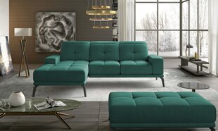 Kreisās puses stūra dīvāna un pufa komplekts Eltap Torrense, zaļš cena un informācija | Stūra dīvāni | 220.lv