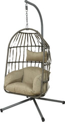 Iekaramais krēsls ar statīvu Egg Chair Nida, brūns cena un informācija | Dārza krēsli | 220.lv