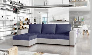 Stūra dīvāns Newark, zils/pelēks cena un informācija | Stūra dīvāni | 220.lv