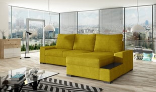 Labās puses stūra dīvāns Negro, dzeltens cena un informācija | Stūra dīvāni | 220.lv