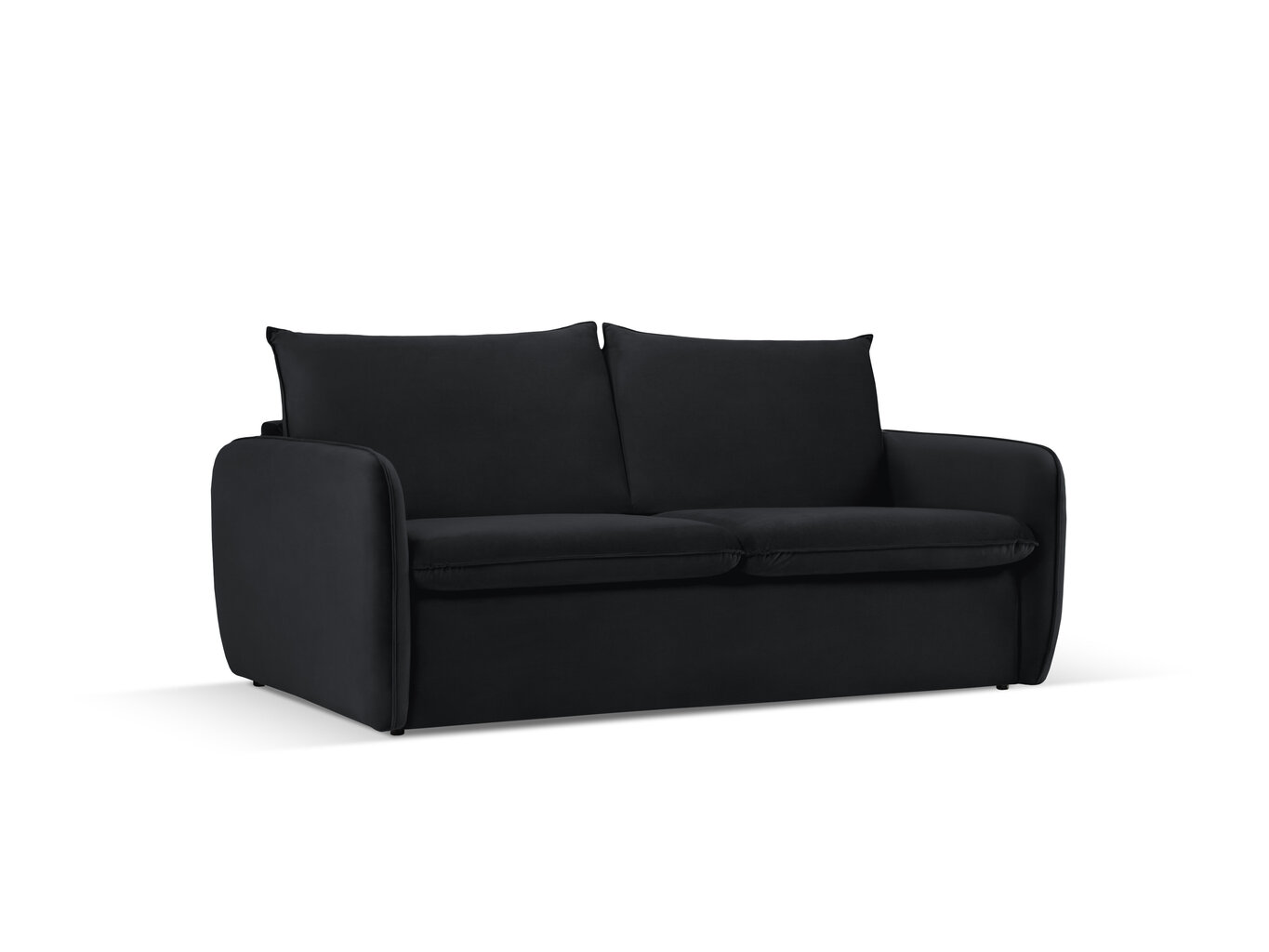 Dīvāns-gulta Cosmopolitan Design Vienna, melns cena un informācija | Dīvāni | 220.lv