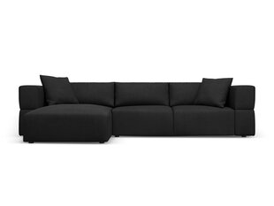 Stūra dīvāns Milo Casa Esther, melns cena un informācija | Stūra dīvāni | 220.lv