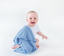 Bambusa sega Lullalove, 80x100 cm, Baby Blue цена и информация | Уход и гигиена ребенка | 220.lv