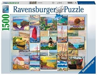 Puzle Ravensburger - piekrastes kolāža, 1500 gab. cena un informācija | Puzles, 3D puzles | 220.lv