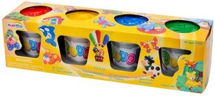 Пластилин Playgo Dough, 4 цвета цена и информация | Принадлежности для рисования, лепки | 220.lv