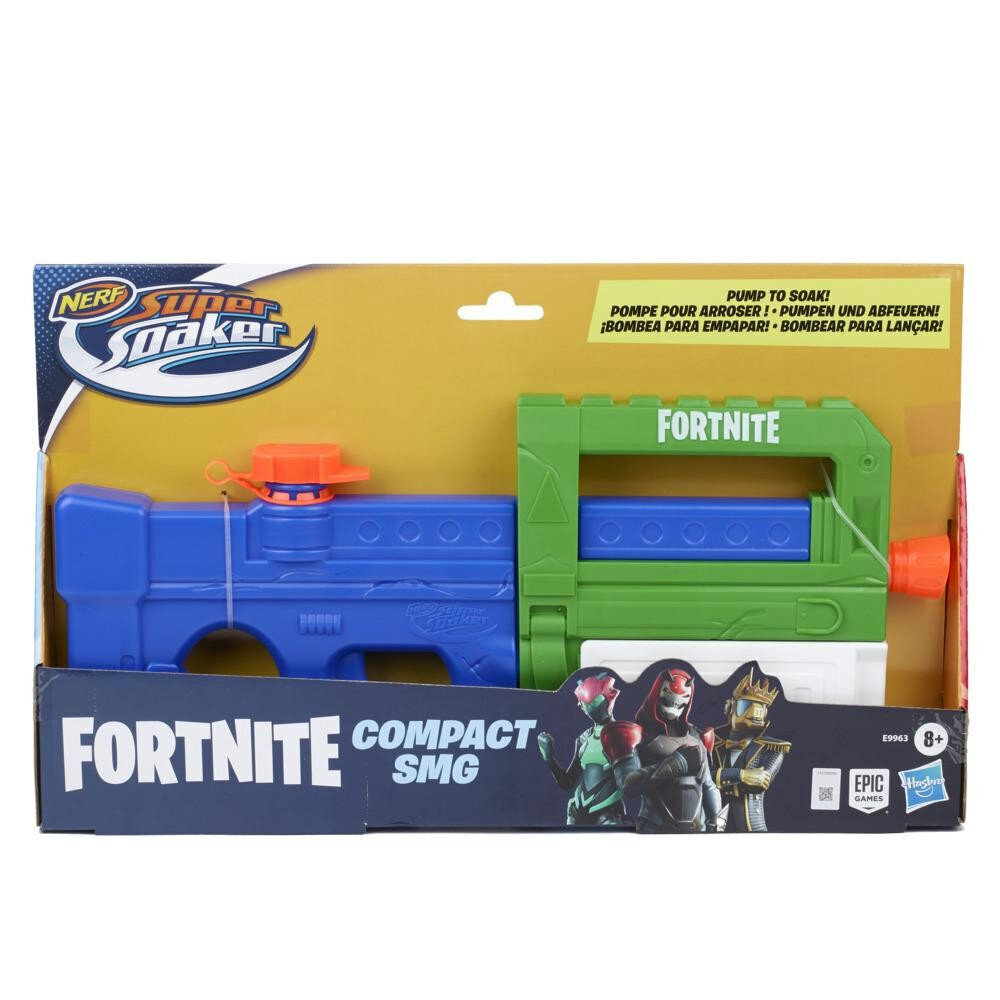 Ūdens pistole Nerf Fortnite Supersoaker Pump SMG E9963 cena un informācija | Ūdens, smilšu un pludmales rotaļlietas | 220.lv