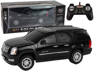Tālvadības mašīna Cadillac Escalade Lean Cars, melna cena un informācija | Rotaļlietas zēniem | 220.lv