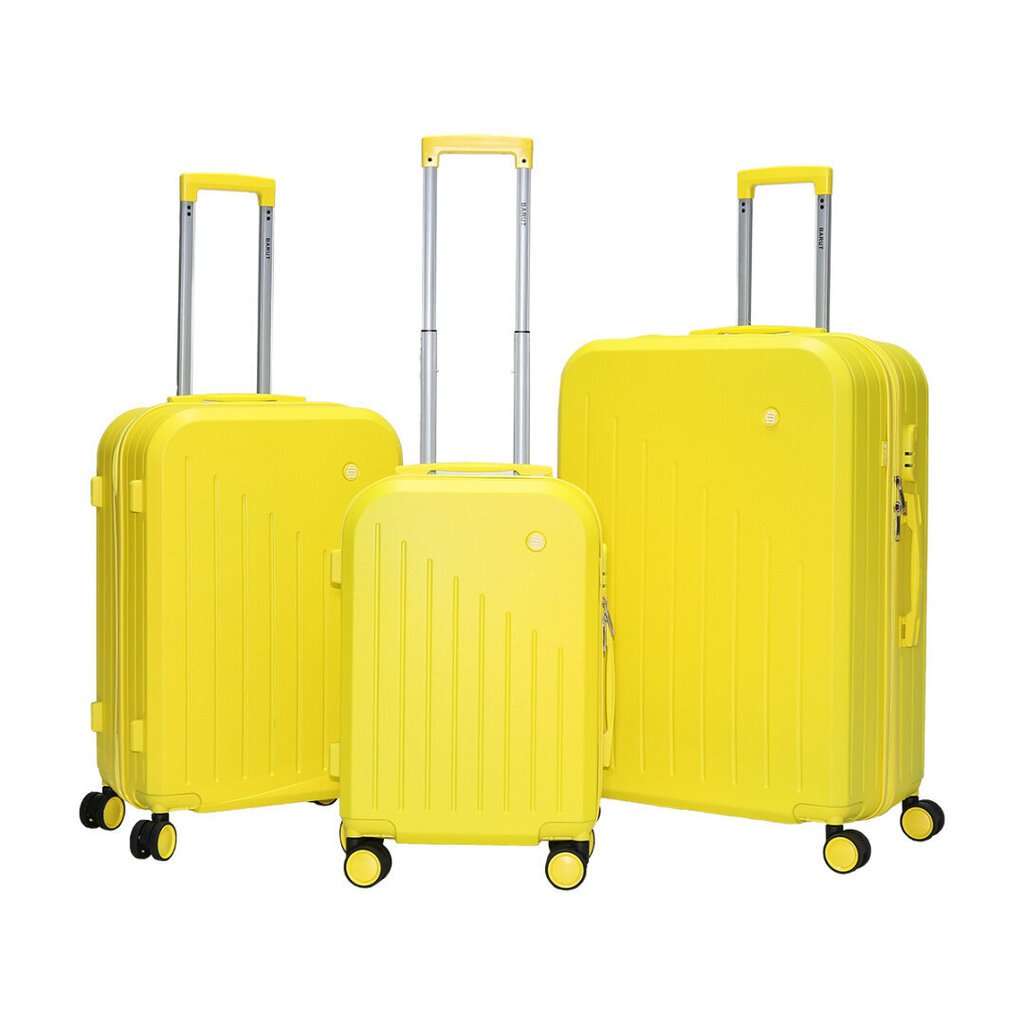 Ceļojumu koferu komplekts, 3 gab., dzeltens цена и информация | Koferi, ceļojumu somas | 220.lv
