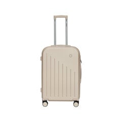 Набор дорожных чемоданов, 3 предм., ABS, твердый корпус, песок цена и информация | Чемоданы, дорожные сумки | 220.lv