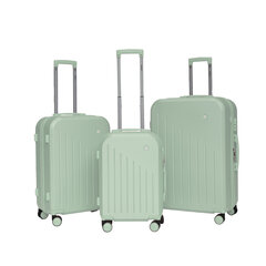 Ceļojumu koferu komplekts, 3 gab., zaļš cena un informācija | Koferi, ceļojumu somas | 220.lv