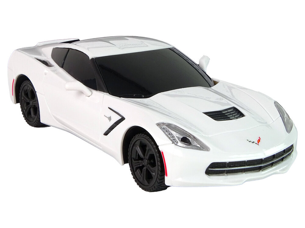 Tālvadības pults Corvette C7 1:24 automašīna, balta цена и информация | Rotaļlietas zēniem | 220.lv