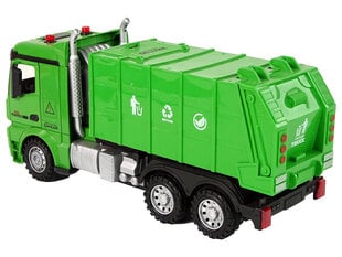 Ar tālvadības pulti vadāma atkritumu mašīna Lean Toys, zaļa cena un informācija | Rotaļlietas zēniem | 220.lv