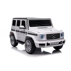 Vienvietīgs elektroauto bērniem Mercedes G500, balts cena un informācija | Bērnu elektroauto | 220.lv