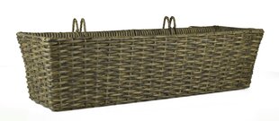 Balkona puķu pods Rattan, 62x21x24 cm cena un informācija | Puķu podi | 220.lv