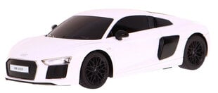 Tālvadības pults Audi R8, 1:24, balta krāsā цена и информация | Игрушки для мальчиков | 220.lv