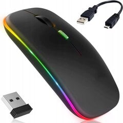 Беспроводная мышь RGB Raltek, Черный цена и информация | Мыши | 220.lv